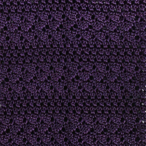 Cravatta in Maglia - DARK PURPLE STRIPES CROCHET