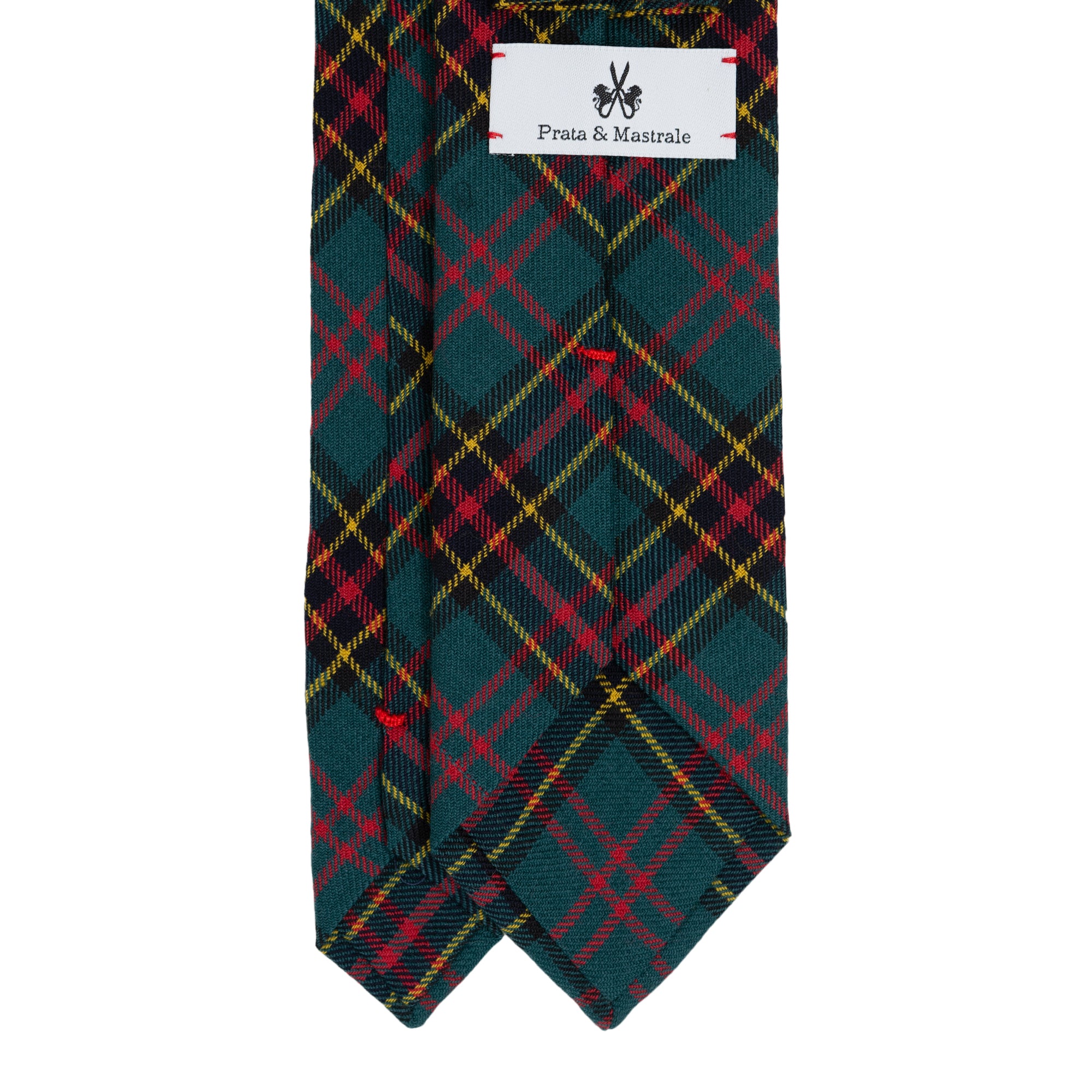 Cravatta in Lana - GREEN-YELLOW CHECK TARTAN