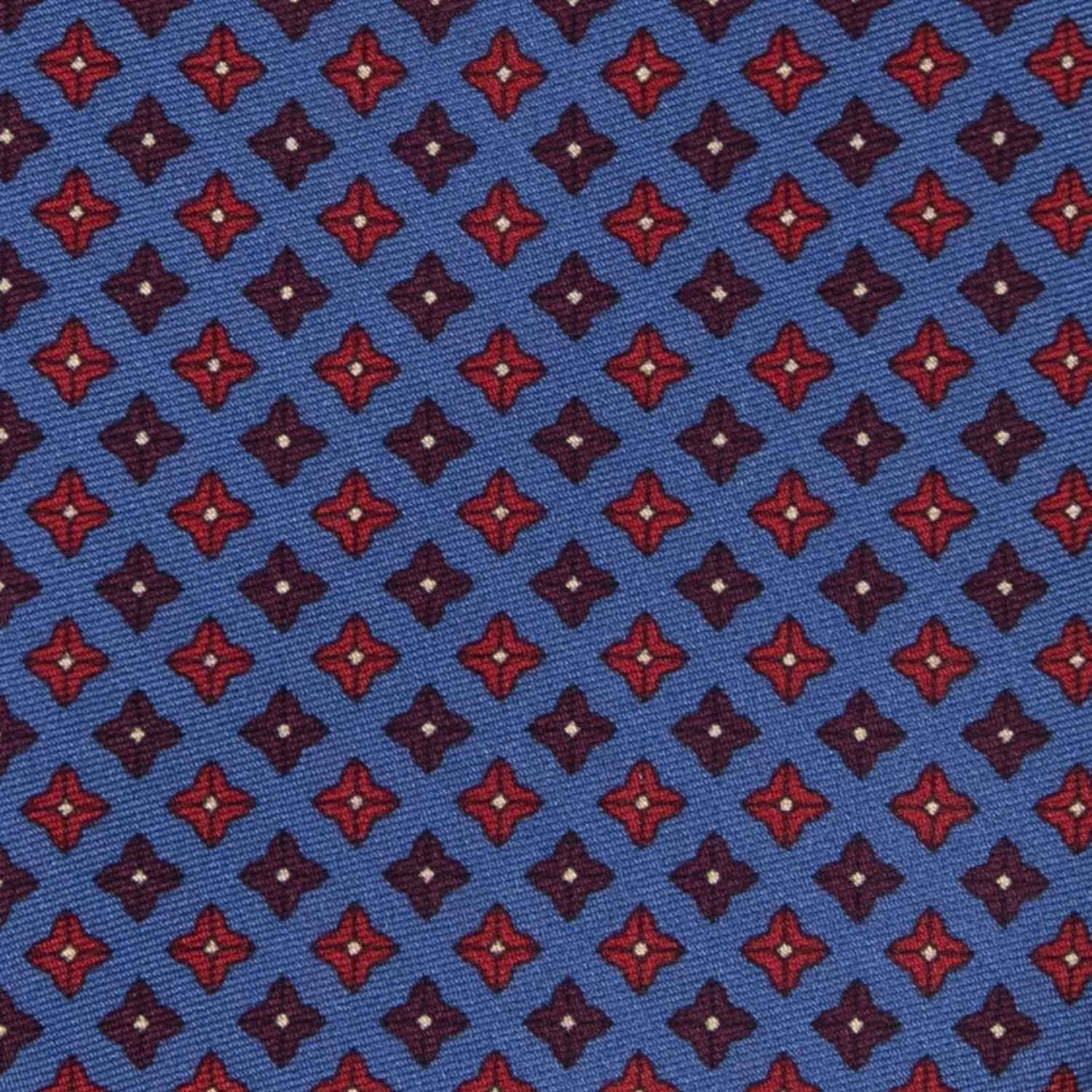 Cravatta in Seta - DUSTY BLUE PATTERNS SQUARE