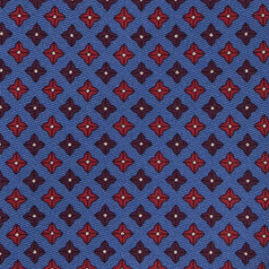 Cravatta in Seta - DUSTY BLUE PATTERNS SQUARE