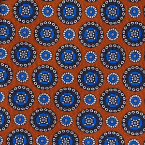 Cravatta in Seta - ORANGE PATTERNS ROUND