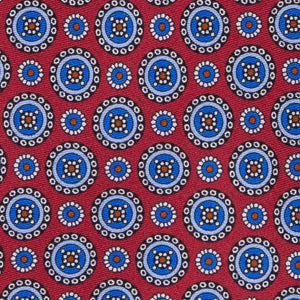 Cravatta in Seta - RED PATTERNS ROUND