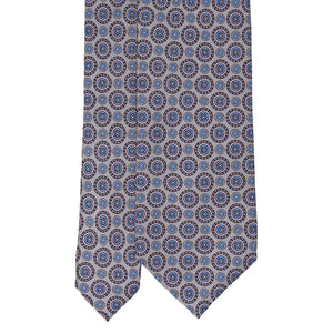 Cravatta in Seta - LIGHT GREY PATTERNS ROUND