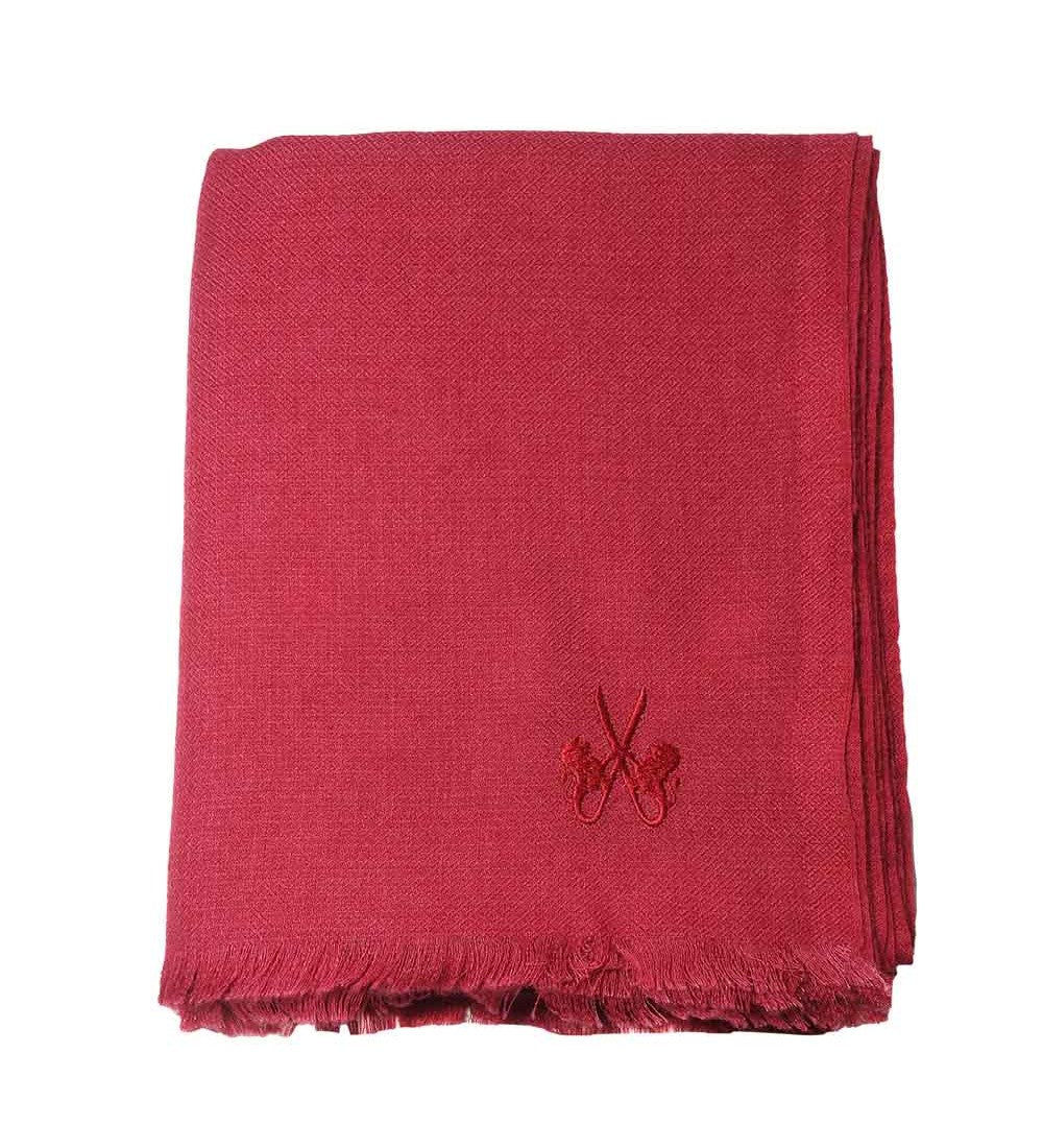 Sciarpa in Cashmere – CORAL RED DIAMOND