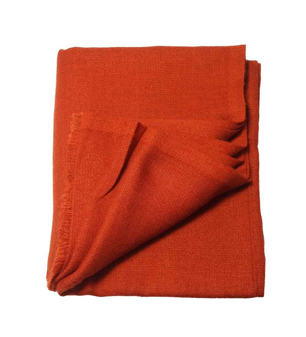 Sciarpa in Cashmere – ORANGE RED DIAMOND